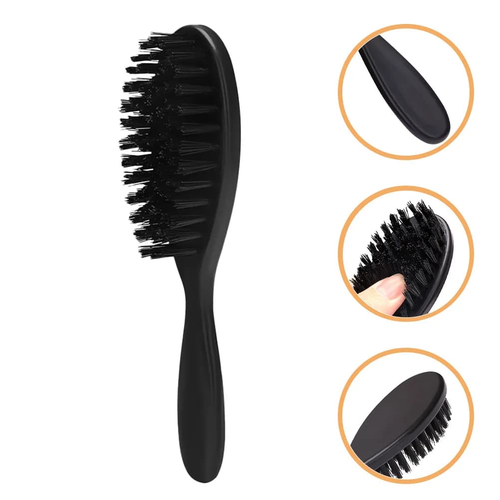 Spazzola per Barba da Uomo con Manico Ergonomico, Strumento Multifunzionale per la Cura della Barba, Pettine per Capelli e Baffi
