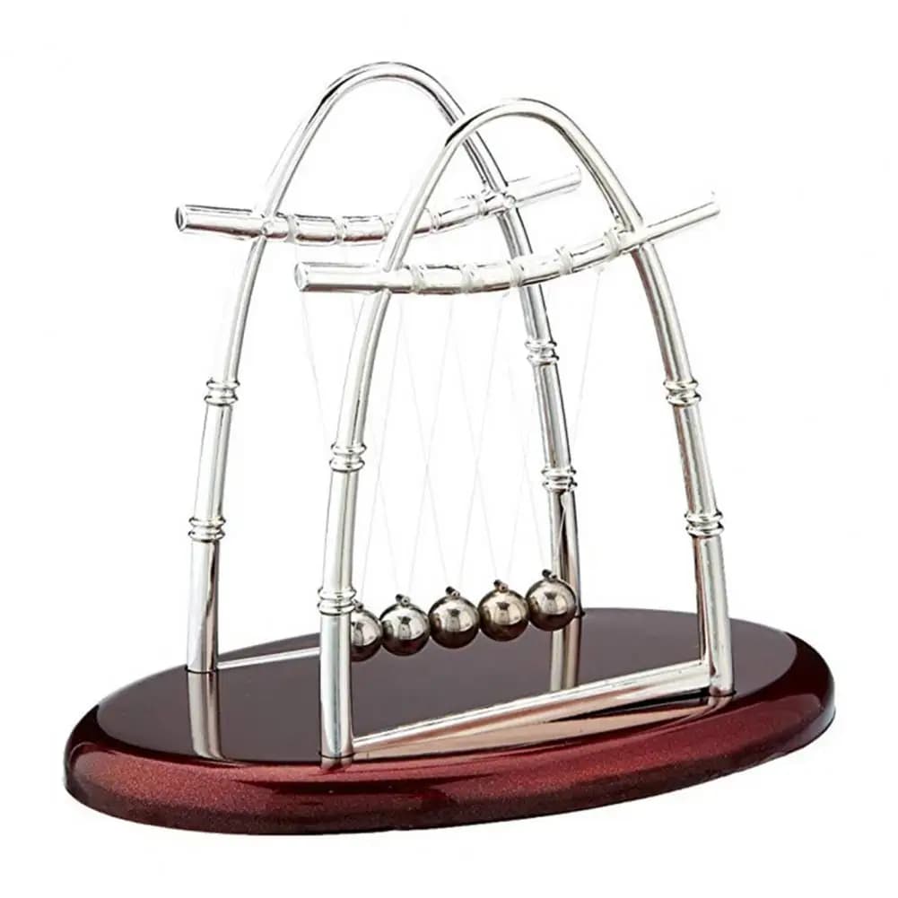Newtons Cradle Classic Balance Balls 5 sfere a pendolo Giocattoli da scrivania a movimento perpetuo per ornamenti con sfera paraurti per ufficio