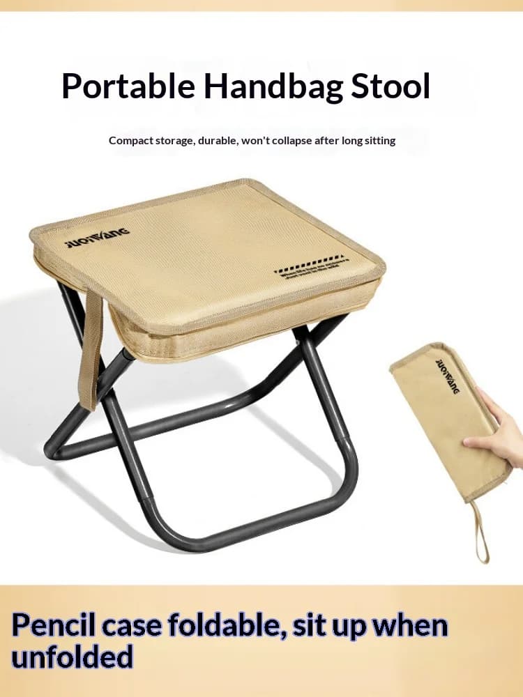 Compact Folding Stool for Open Camping, Portable Chair, Ultralight Fishing Bench, Light Seat for Train and Subway