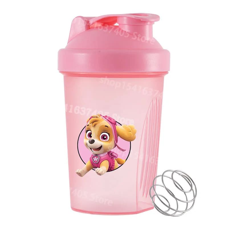 Paw Patrols 400ML Shaker Bottle Sports Water Cup Shake Milk Whey Protein Powder Supplies Outdoor Portable Plastic Drink Cup Gift