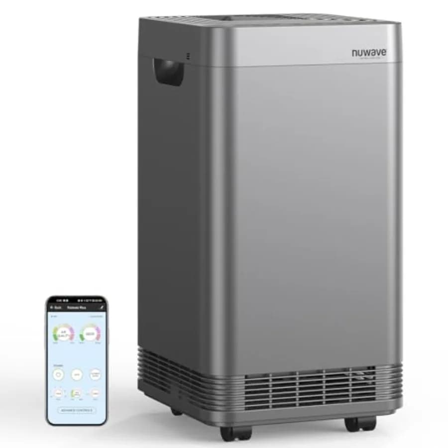 Purificatore d'Aria Forever Plus per Casa con Filtro Lavabile per Aree Massicce fino a 3.210 Piedi Quadrati, Controllo WiFi Intelligente, Ultra-Silenzioso 18dB