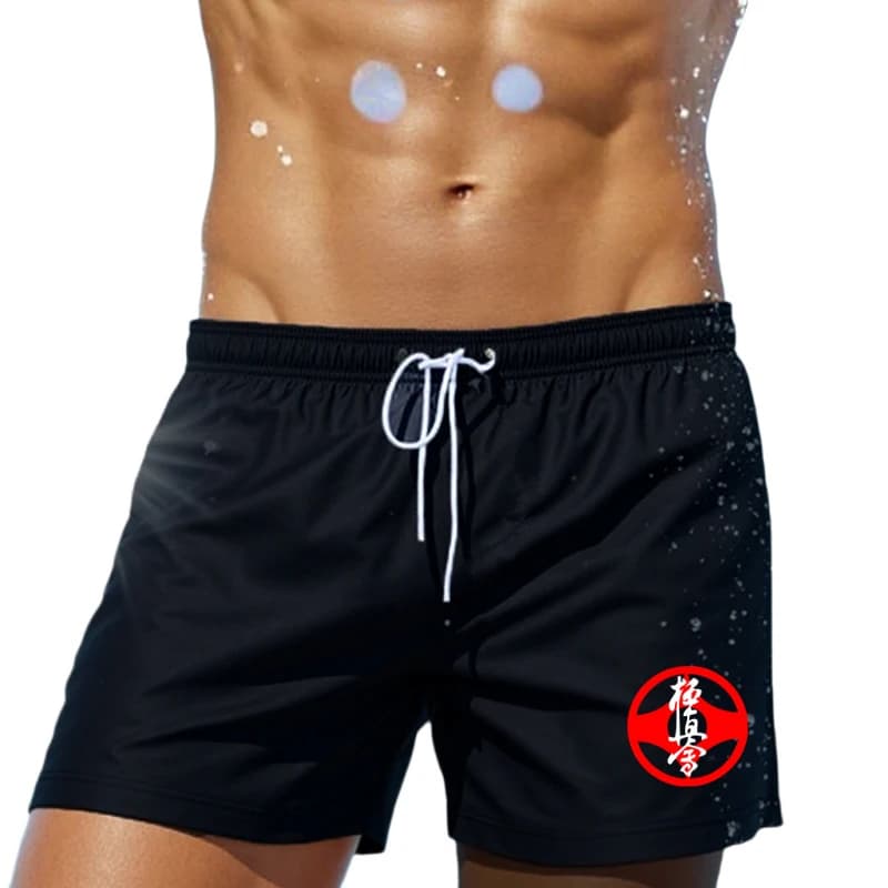 Kyokushin Karate Masutatsu Oyama Japan Graphic Beach Shorts Hawaii Swimwear For Men Women Kids - Cool Ice Print Beach Pants