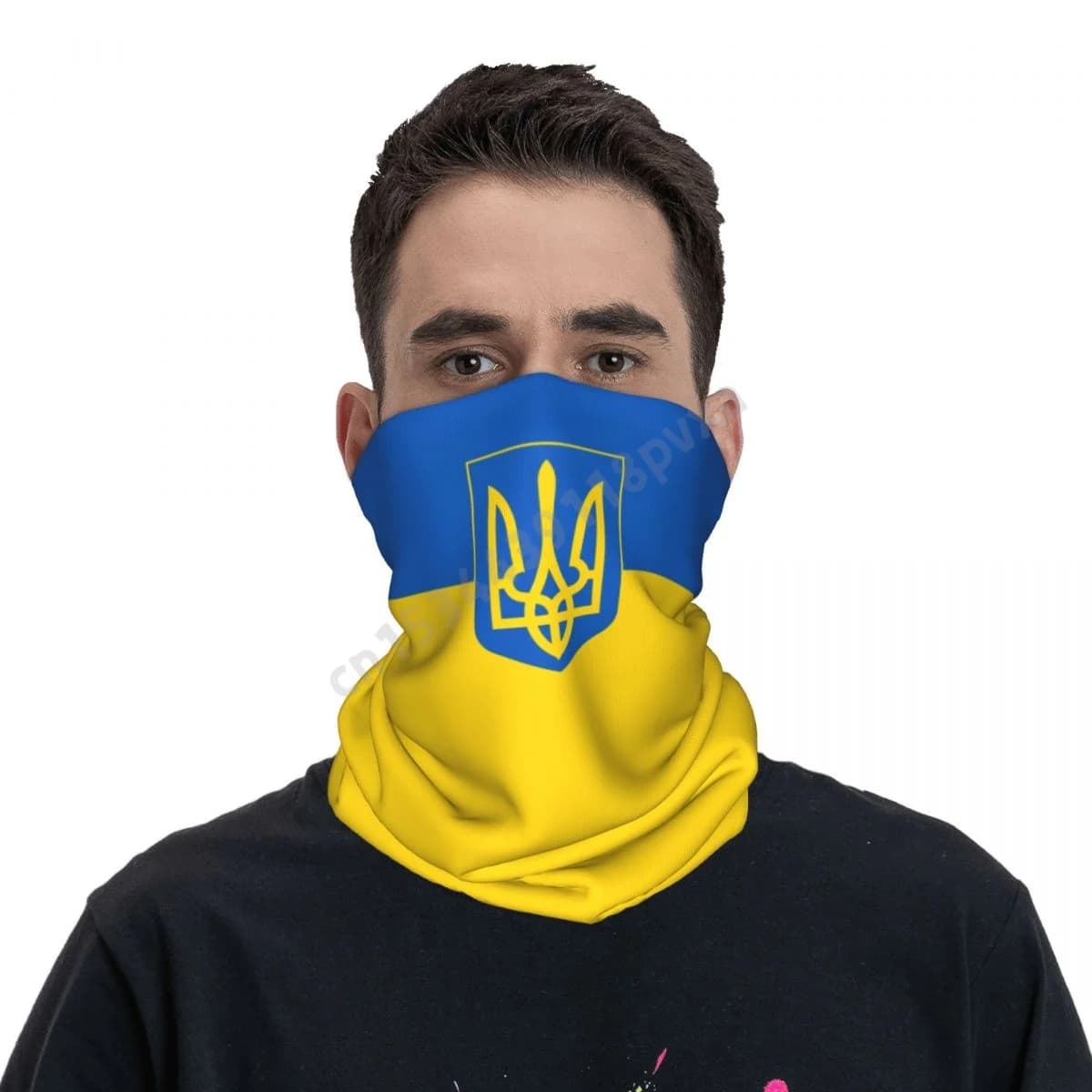 Bandana Multifunzione Unisex con Bandiera Ucraina, Sciarpa e Maschera per Collo e Viso, Ideale per Ciclismo ed Escursionismo