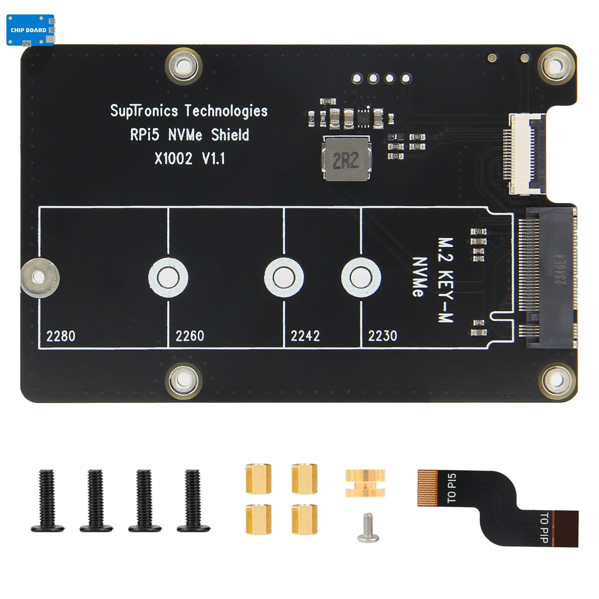 Geekworm X1002 M.2 NVMe SSD for Raspberry Pi 5 | PCIe Adapter