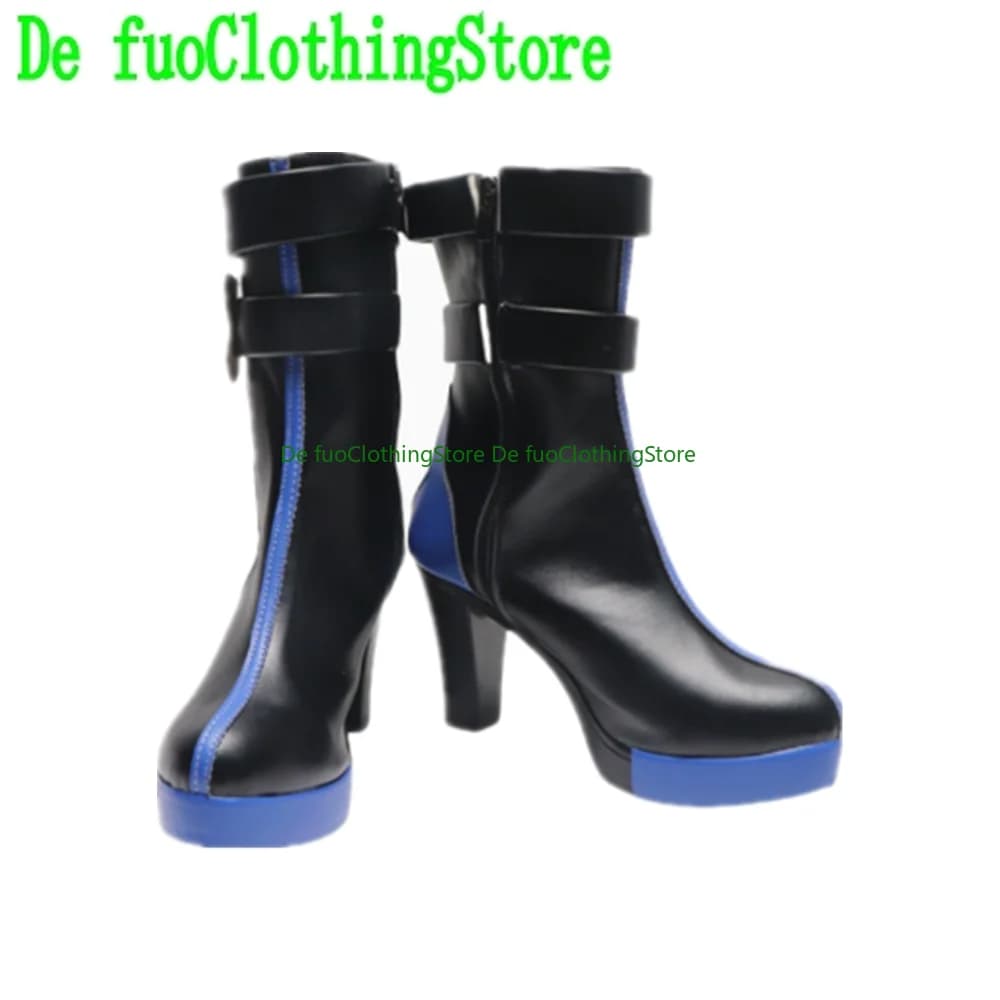 DefuoClothing Agafya Genshin Impact Scarpe Cosplay Stivali Gioco Anime Gioco di ruolo Puntelli per feste di Halloween Scarpe Stivali