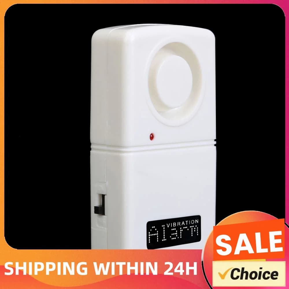 Vibration Alarm 120db Anti-Theft Alarm White Loud Door Window Alarm Wireless Sensor