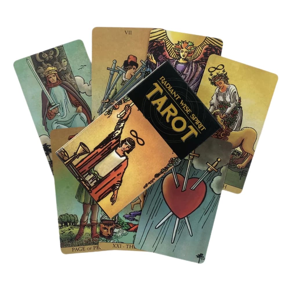 Radiant Wise Spirit Tarocchi Carte del pilota Mazzo di divinazione Versioni inglesi Edizione Oracle Board Giocare a inchiostro Gioco da tavolo per la festa