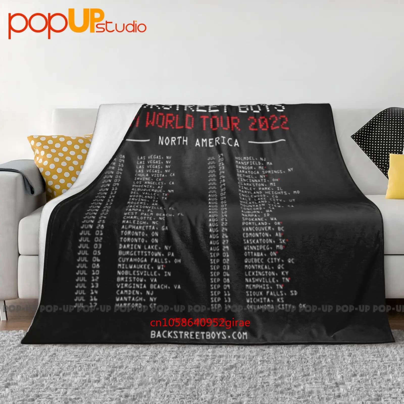 Backstreet Boys Bsb Merch Dna World Tour 2022 Kl1030 Coperta ultra morbida Trapunta Copridivano invernale Copriletto