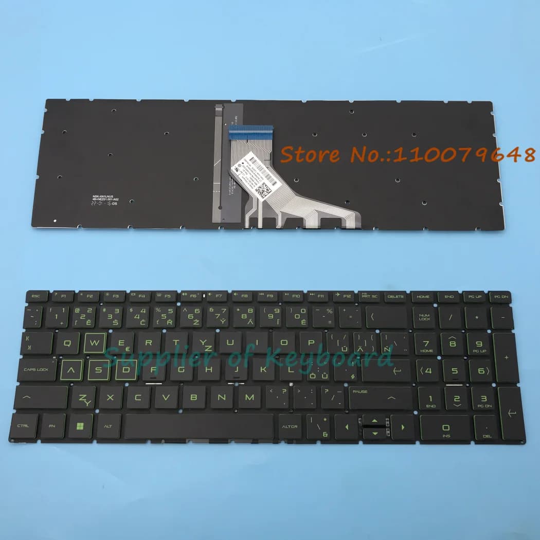 English/Russian/UK/Spanish/Czech Keyboard For HP Pavilion gaming 16-A 16-A0000 16-A0000NC 17-CD 17-CD0000 15-gw 15z-gw 15-gw0000