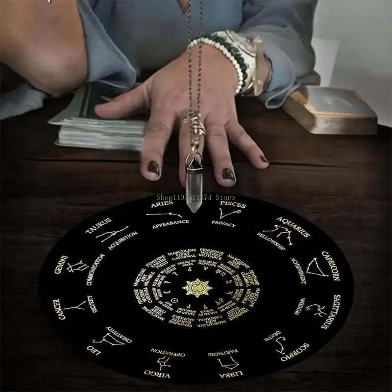 Tavola del pendolo in gomma Tavola da rabdomanzia Tavola da divinazione lato Tavola da divinazione Tavola da altare