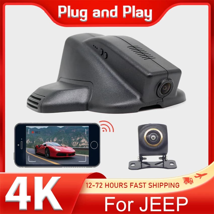 Plug and play Dash Cam for Jeep Compass (2nd generation) 2018 2020 2021 2022 2023, DVR camera for self-connection WIFI APP, Dashcam