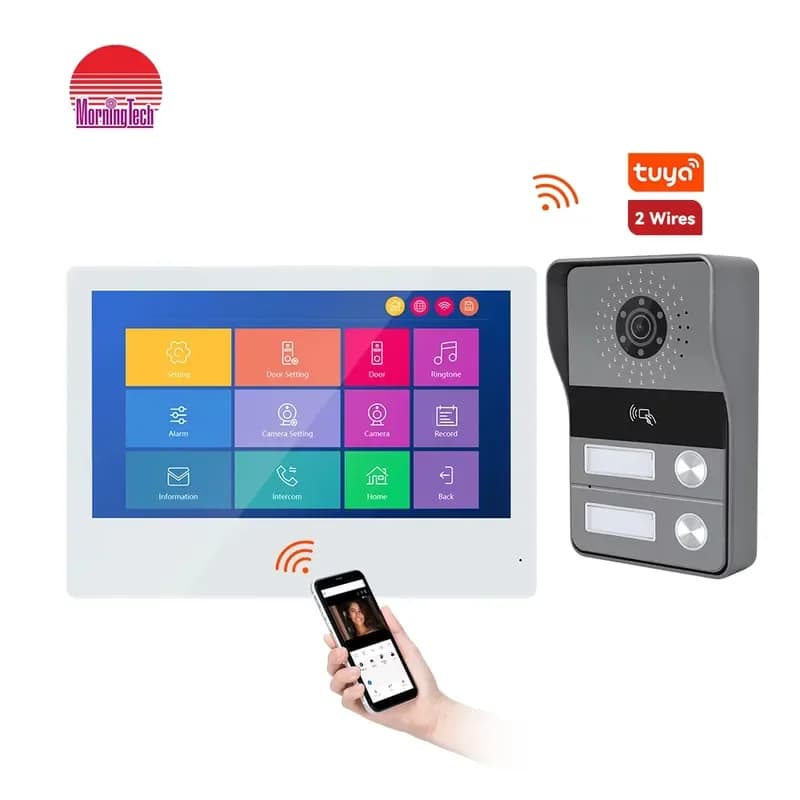 Morningtech WIFI Tuya 1080P AHD Door Phone System High Pixel Video Doorbell Camera Smart Ring Video Doorbell Intercom