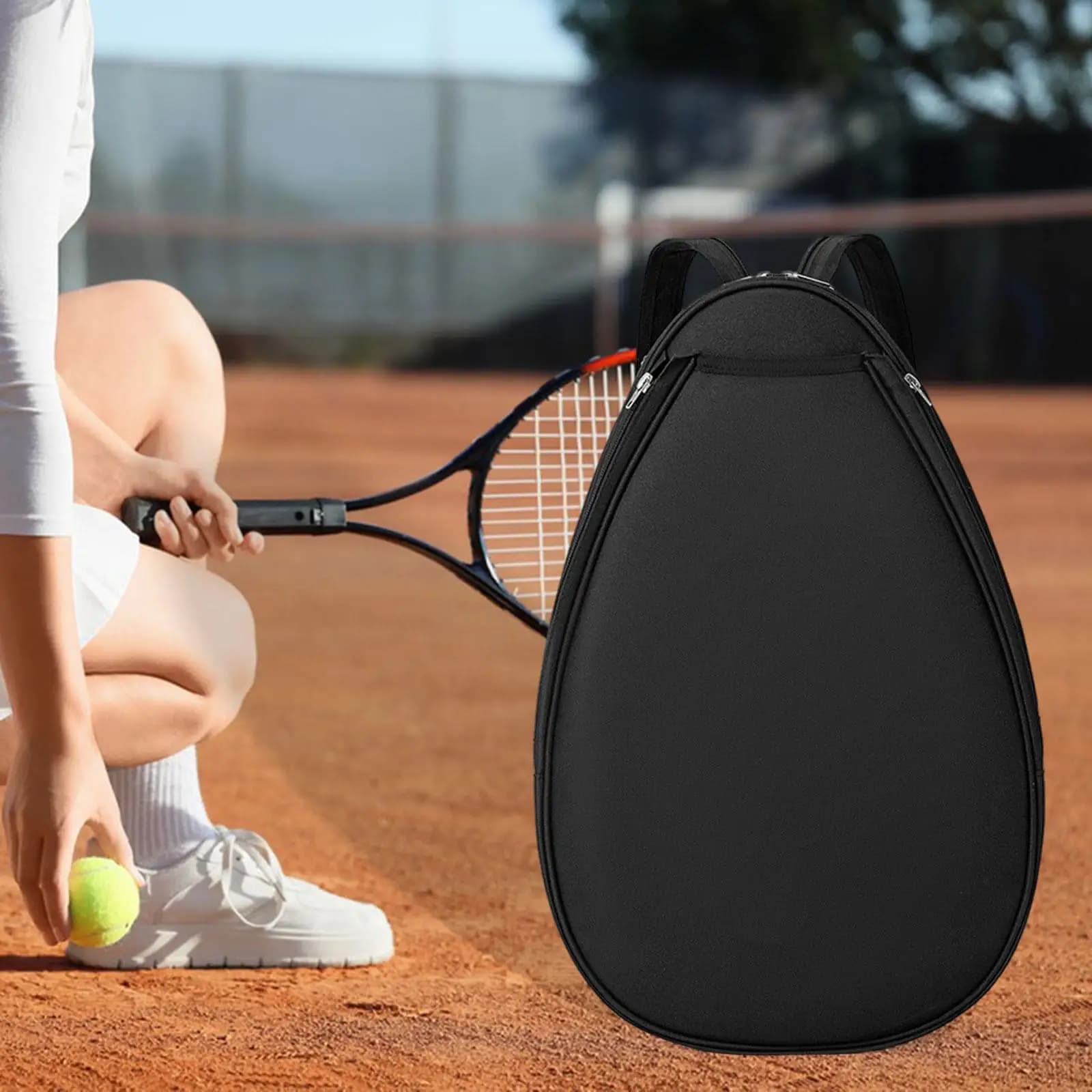 Tennis Rackets Backpack Durable Crossbody Shoulder Oxford Cloth Ball Bag for Pickleball Accessories Badminton Players