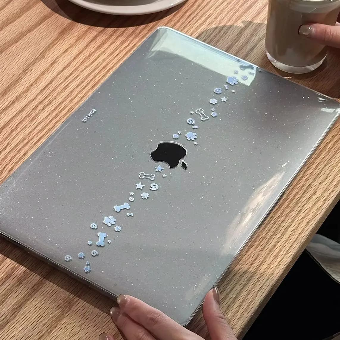 Blue Dog Claw Cute CartoonShining Laptop Case For Macbook Air 13.6 M4 NEO 15 M3 Hard Cover For Mac Book Pro 13 M1 M2 14 M4 M5 16