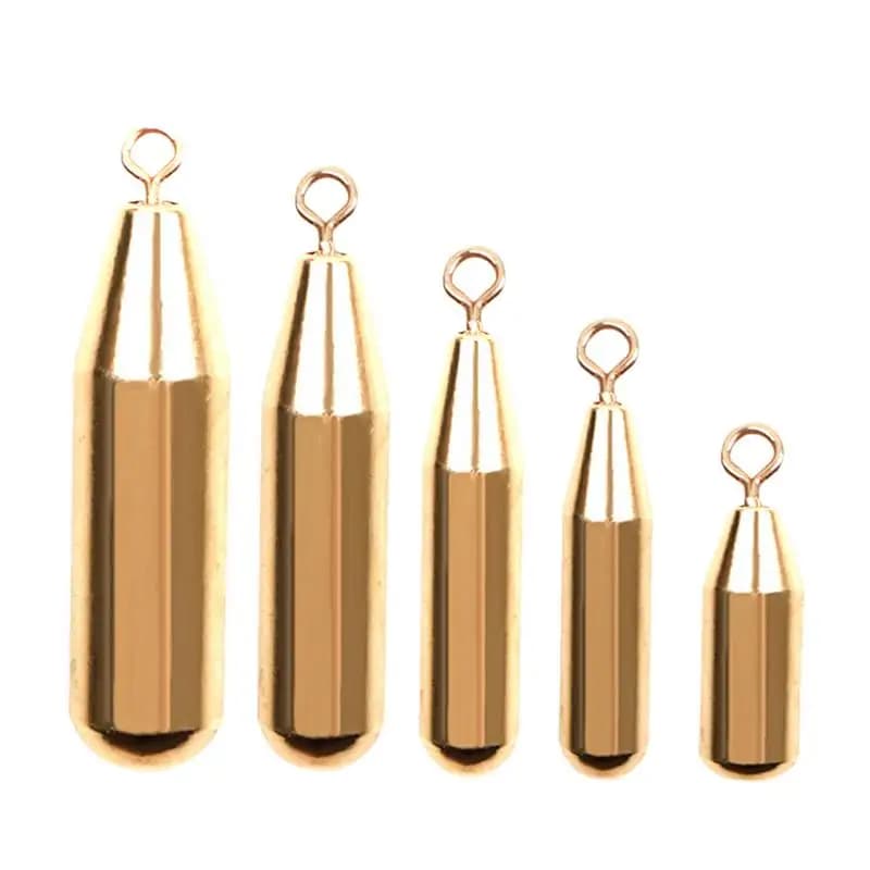 Peso della pesca 10PCS Piombini a goccia d'acqua 1.8g 3.5g 5g 7g 10g Tubo Proiettile Pollice Ciondolo in metallo Jig Sast Sea Tackle Kit Strumento esterno