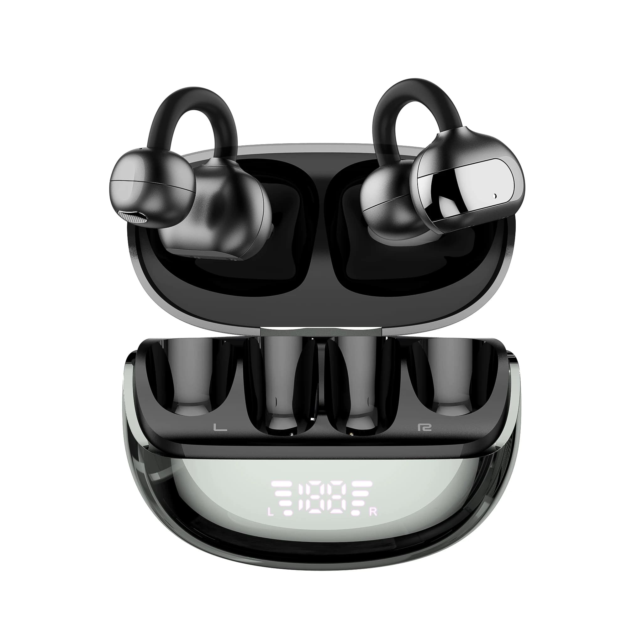 New Ows R9 Earclip ENC ear clips Bluetooth TWS earphones Auxiliary Ows Ear Hook Headphones R9 Wireless Headphones with Noise Cancel