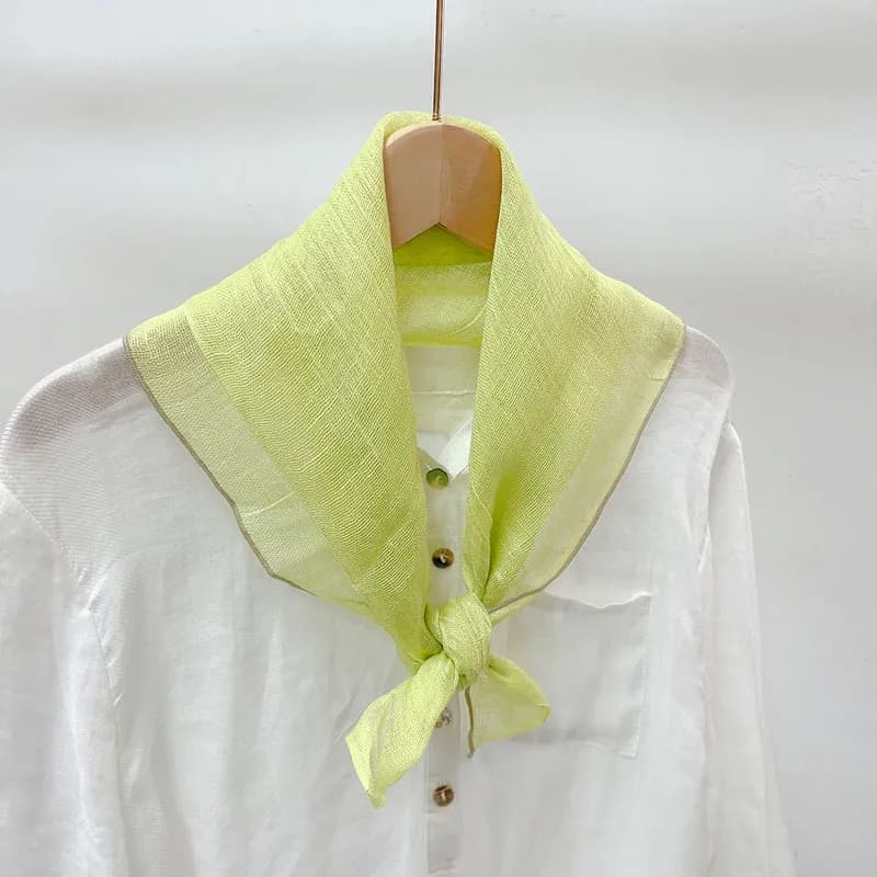 Women's linen scarf, summer neck, head wrap, breathable solar protection accessory for spring