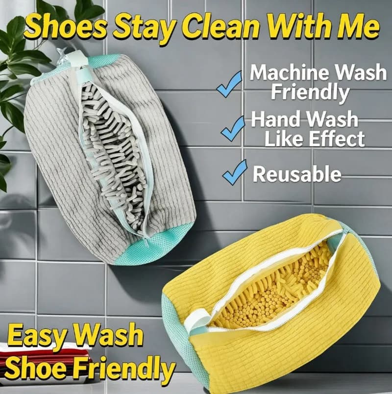 Chenille Laundry Shoe Bag, Anti-Deformation Wash Protector Bag Special For Washing Machine, Household Wash & Storage Mesh Bag