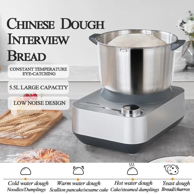 Electric mixer SUNATUR 5.5L/8L, planetary kneader, bread kneader, for bread making