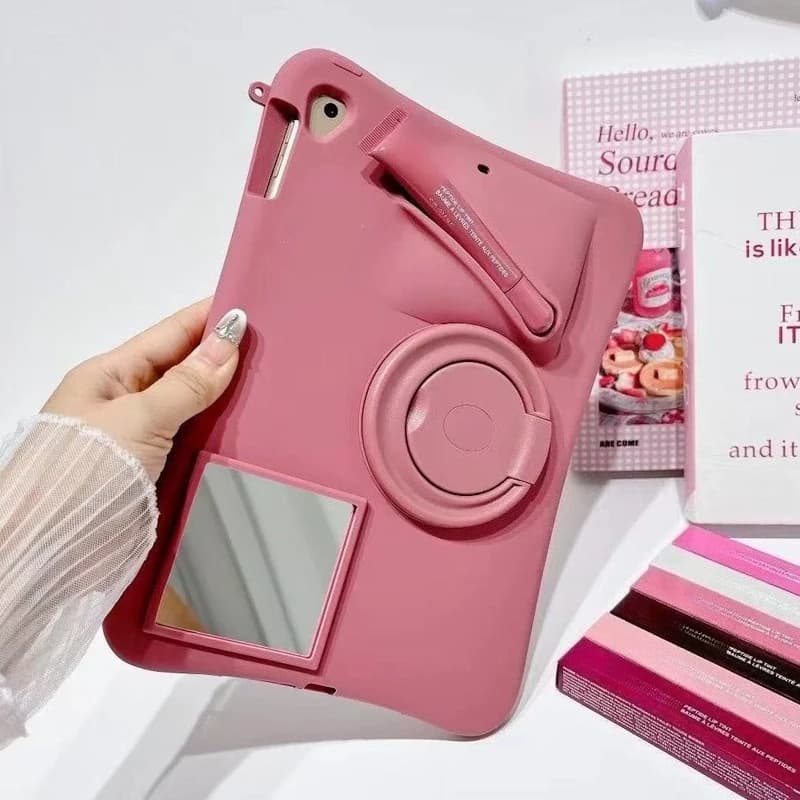 Custodia in silicone per trucco rossetto 3D per Samsung Galaxy tab A11 + A9 plus 11 Funda Galaxy tab A7 lite 8.7 Cover portatile per lucidalabbra
