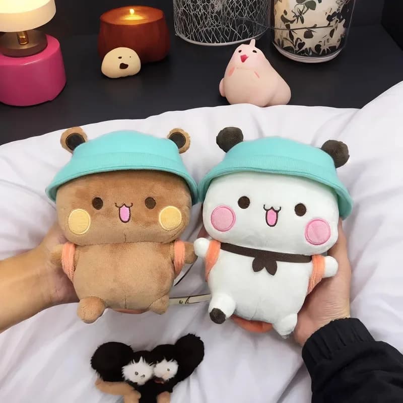 Simpatico Yier Bubu e Dudu Orso Panda Peluche con zaino Cartone animato Peluche Bambola Placare Peluche Peluche Regali di compleanno