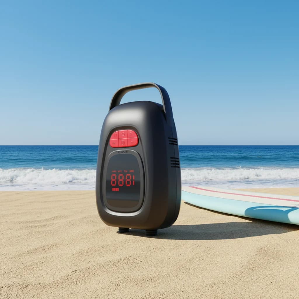 Pompa ad aria portatile ad alta pressione da 20 PSI con funzione di spegnimento automatico e sgonfiaggio per SUP, barche, kayak e piscine