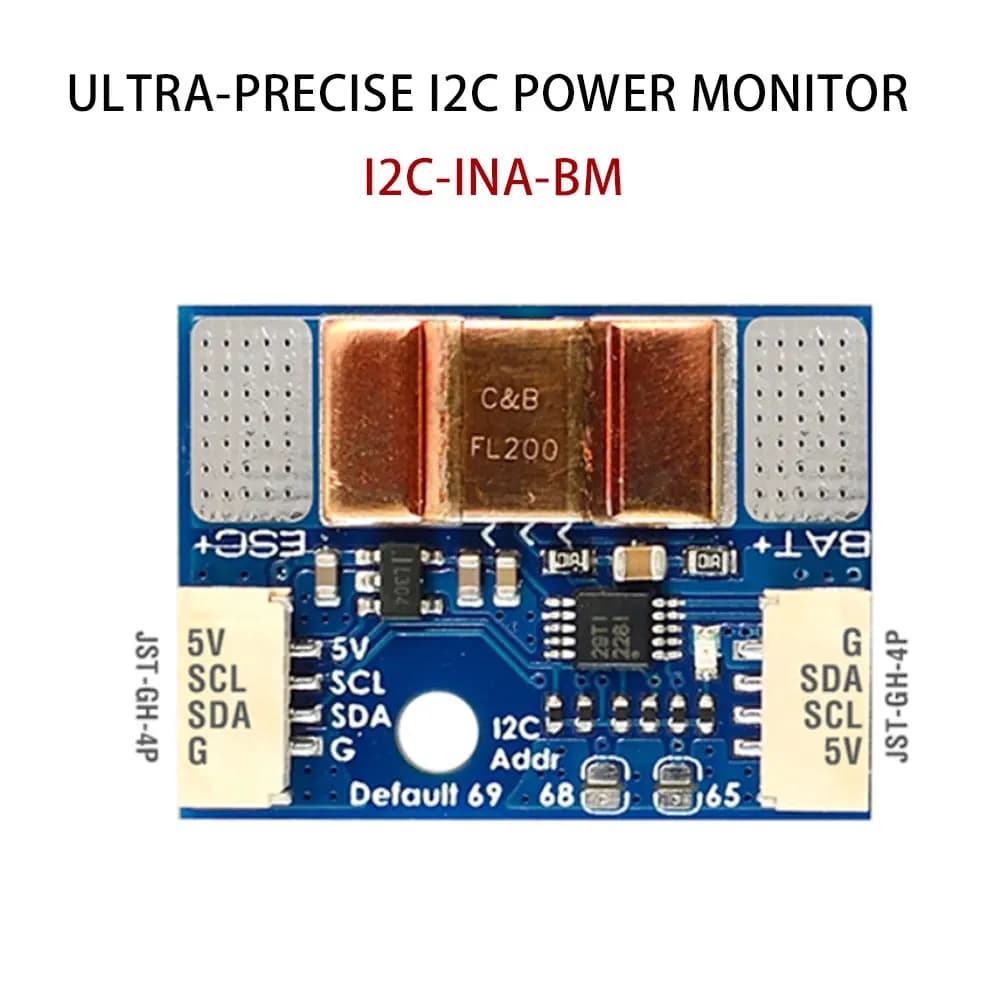 MATEK MONITOR di alimentazione I2C ULTRA-preciso/I2C-INA-BM un monitor di alimentazione digitale ultra-preciso basato su TI INA228 per modello RC