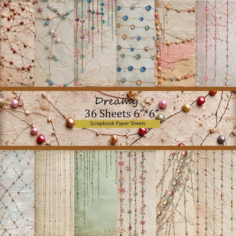 36 Sheets Scrapbooking Paper Pack (6"x6"): Geometric & Floral Blend for Origami, Card DIY & Art Journaling .