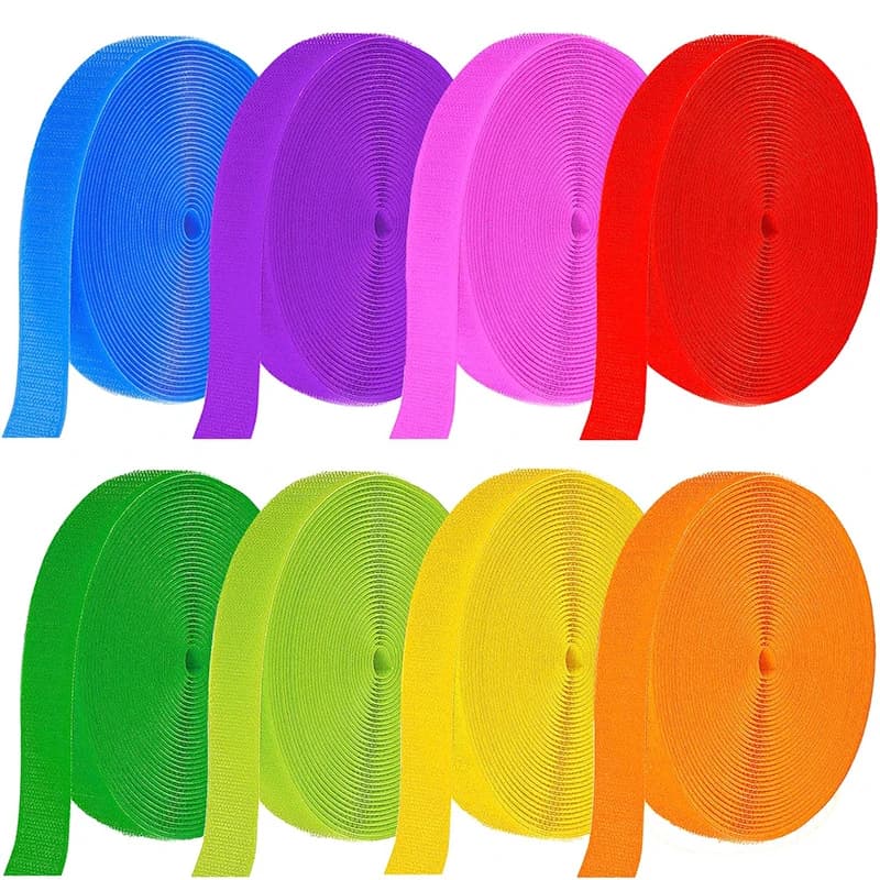 10 metri/paia colorato 20mm di larghezza nastro di fissaggio con gancio e anello nastro non adesivo per forniture di articoli da cucito magici fai da te