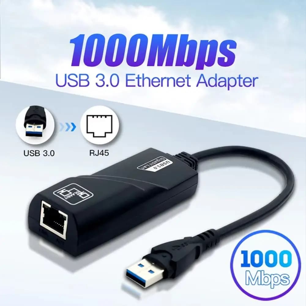 Wi-fi Dongle Network Card 3.0 Gigabit USB to LAN 1000Mbps USB Wifi Adapter Antenna Freely-rotating USB Ethernet Adapter
