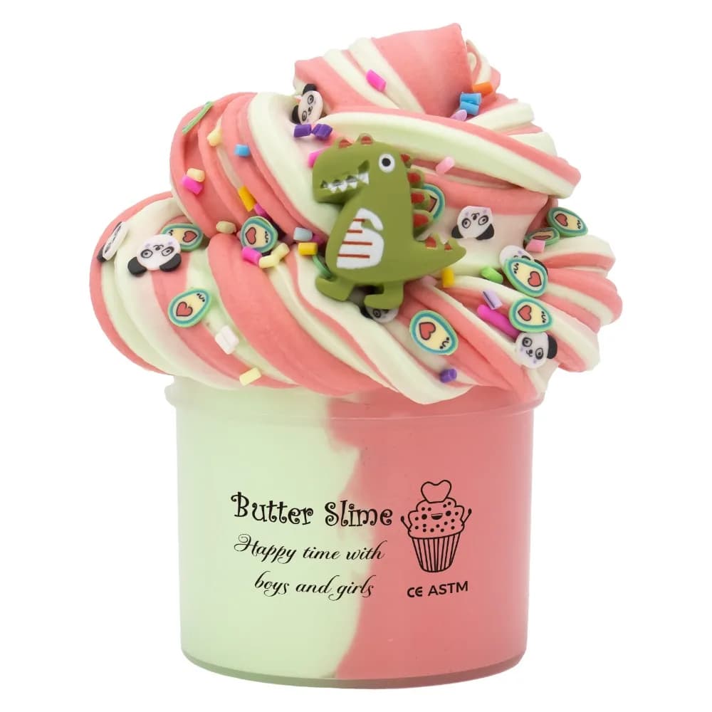Kit Creativo per la Creazione di Slime Burroso e Soffice, Slime Cristallino Sicuro e Non Tossico, Slime Dinosauro, Purea di Cristallo
