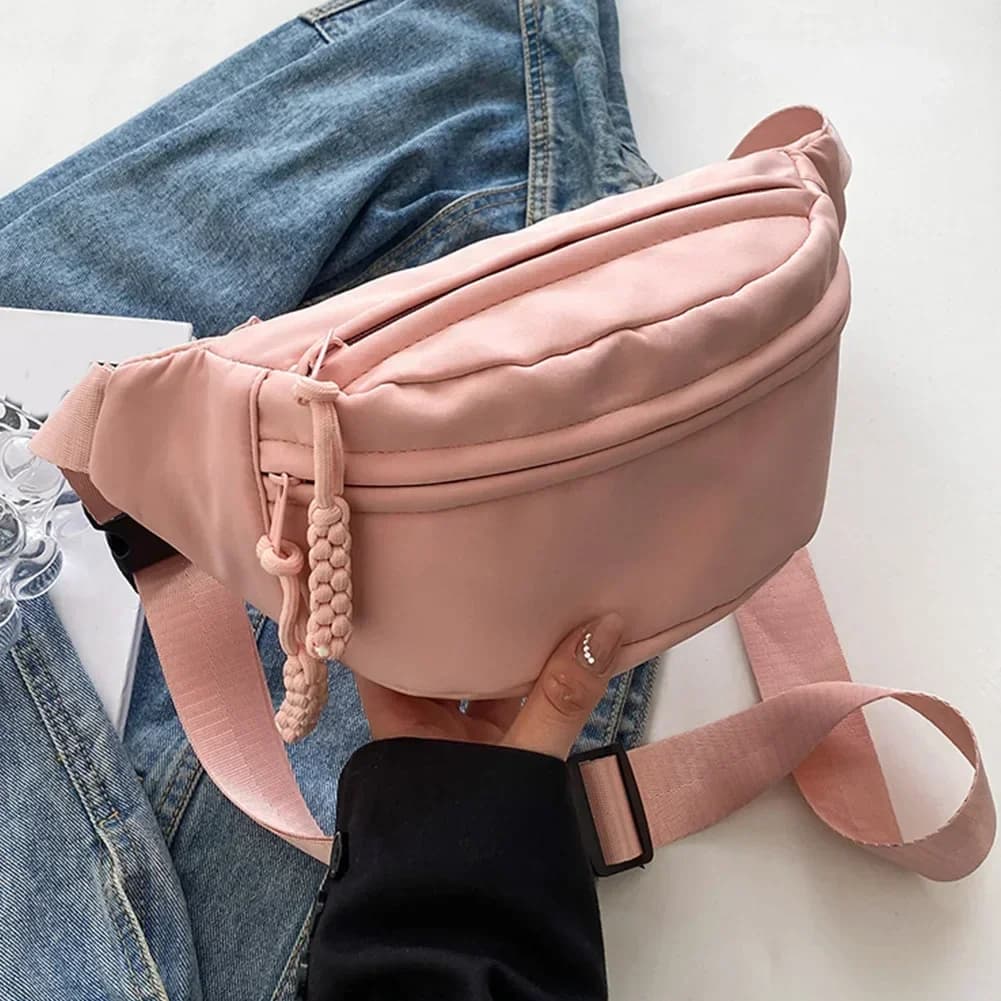Banana bag on the chest for woman Shoulder bag in canvas Shoulder bag Marsupi Random Marsupi Sport Belt Bag