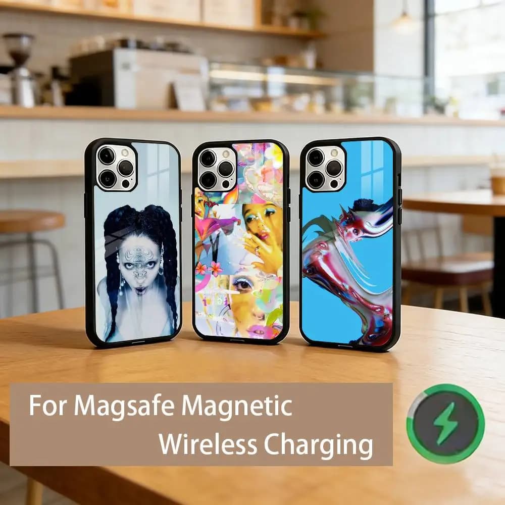 Cover per telefono Singer F-FKA T-Twigs per iPhone 17, 16, 15, 14, 13, 12, 11 Plus, Pro, magnetica per ricarica wireless MagSafe