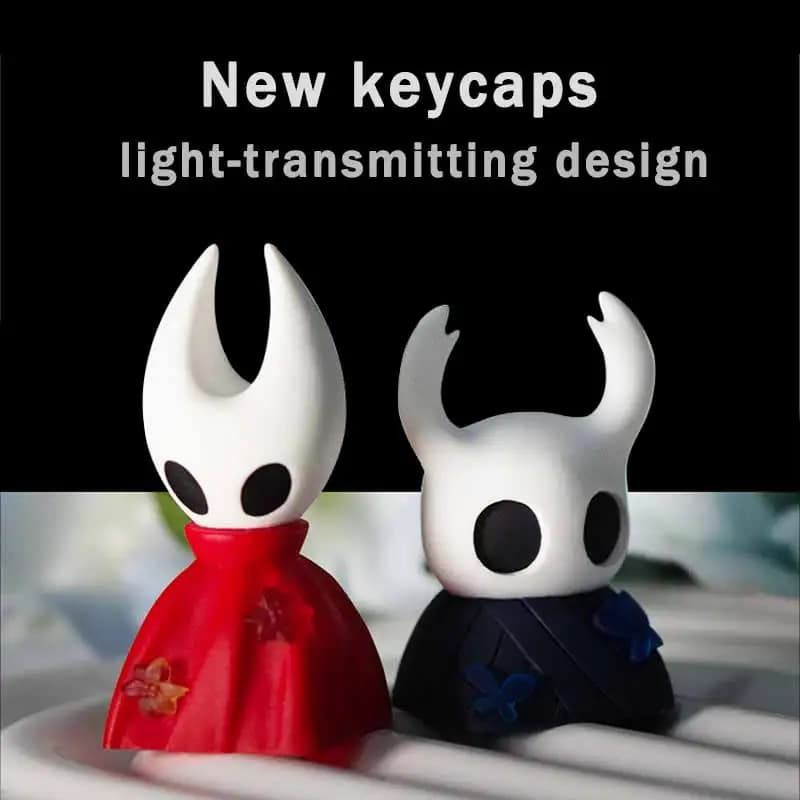 Hollow Knight And Hornet Creative Design Broadcasting Light Mechanical Keyboard Covers Esc Resin Decorative Material Funny Gifts