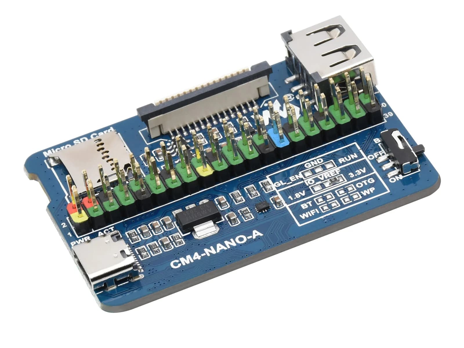 Nano base card (A) for Raspberry Pi 4 processing module, same size as CM4