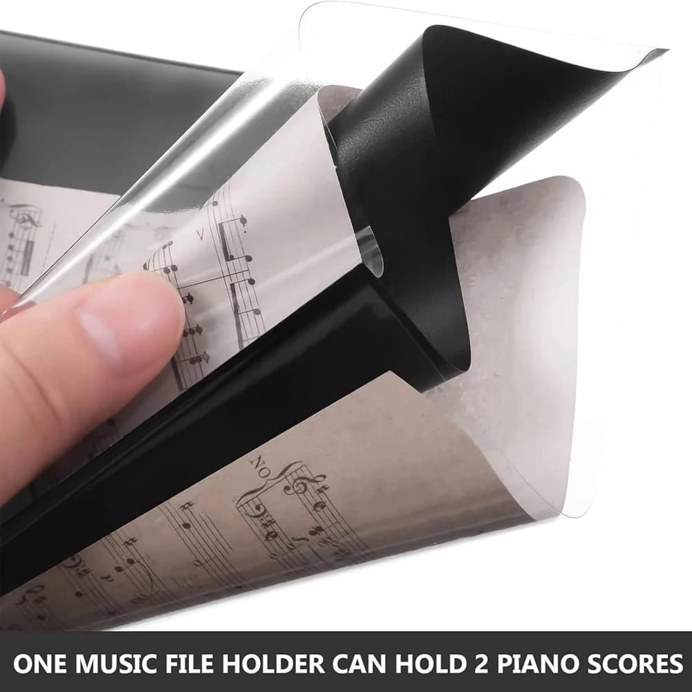 A79E-18 pezzi cartella flip pagine cartella musicale supporto per file musicali bifacciale impermeabile in PVC per fogli (doppio lato)