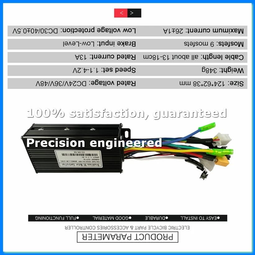 24V 36V 48V 500W 750W Three-Mode 9 Tubes Brushless 26A Controller Throttle Brake Kit with LED SW900 Display E-Bike Parts-ABYS