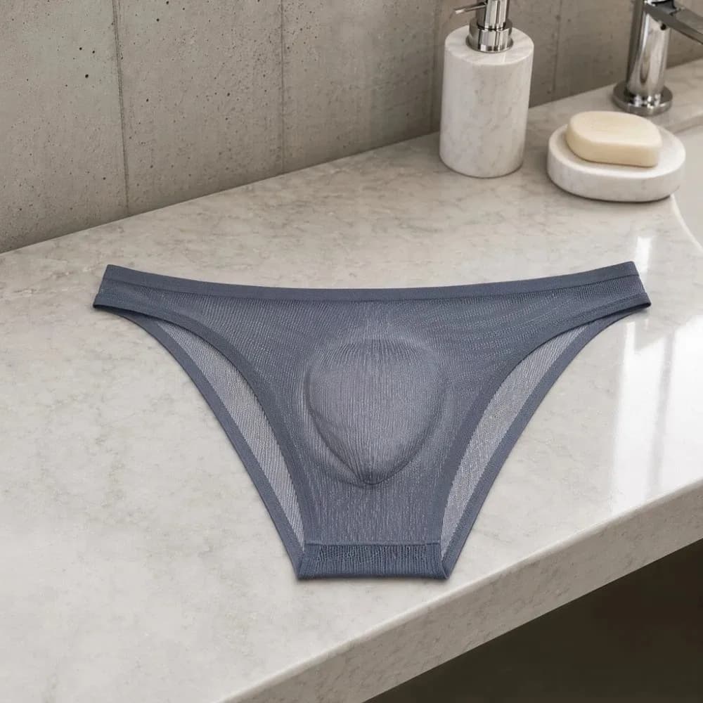 Slip da Uomo in Seta Ghiaccio Confortevoli, Traspiranti, Sottili, Tinta Unita, Taglie Grandi, Regalo per Uomo