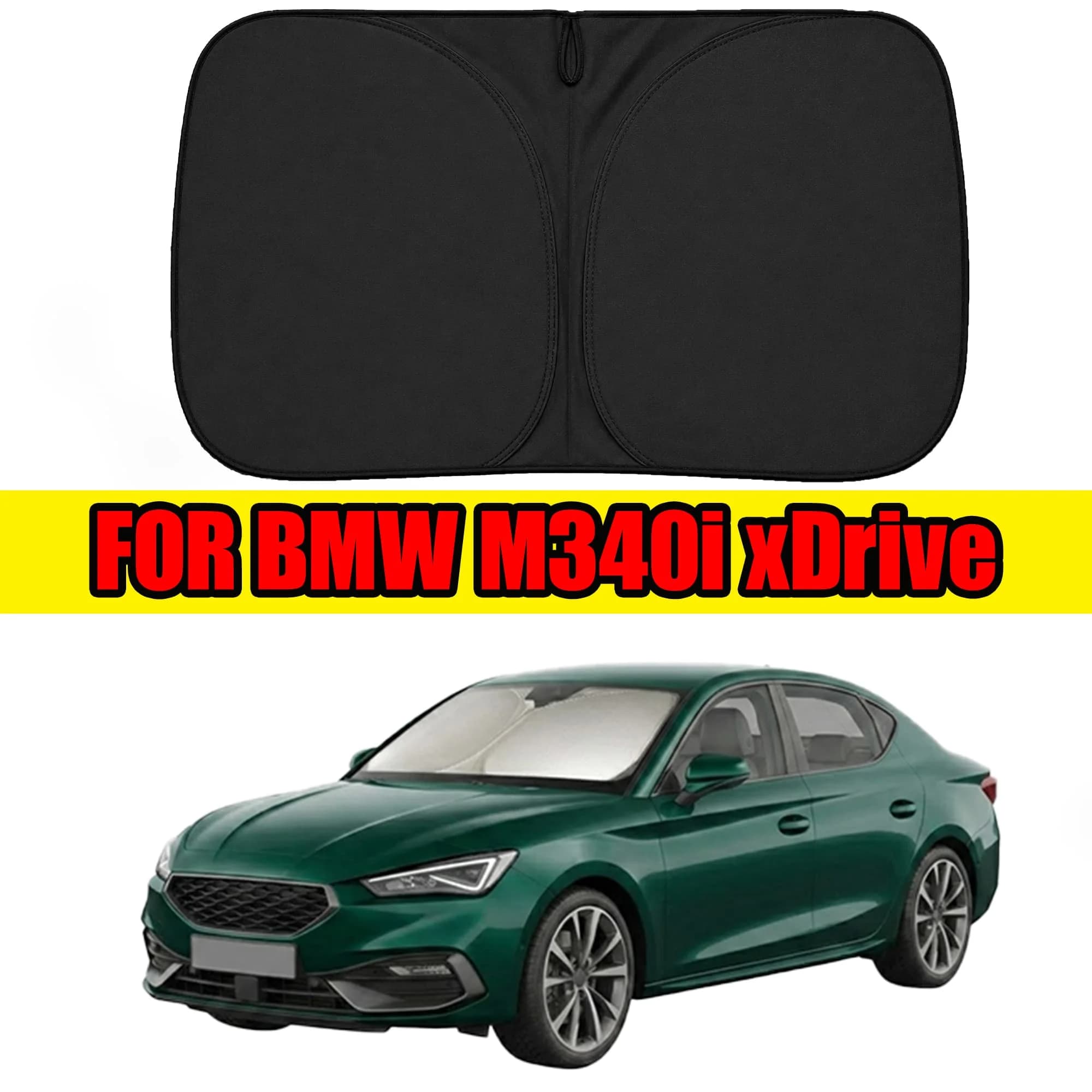 FOR BMW M340i XDrive Windshield Sunshade With Titanium Silver Coating, UV Protection & Heat Block