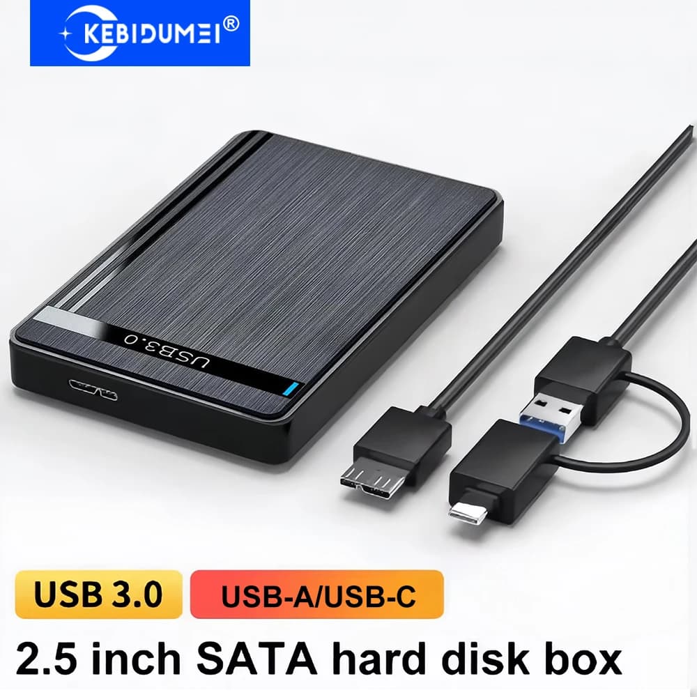 Scatola per disco rigido SATA da 2,5" Custodia per HDD USB 3.0 Custodia per disco rigido mobile per SSD Scatola per HDD di archiviazione esterna Velocità 6 Gbps Plug and play