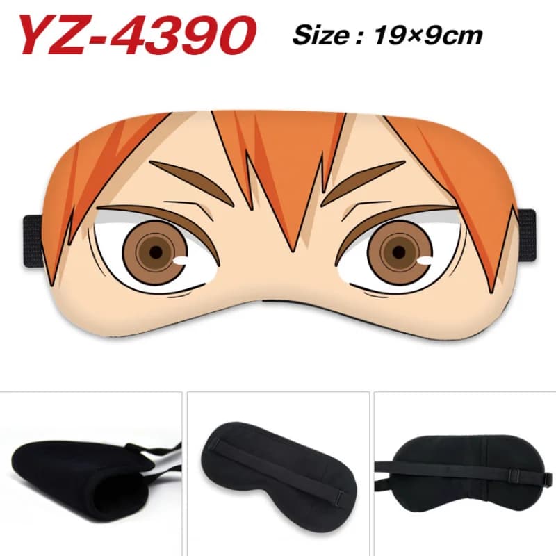 Maschera per Occhi Cosplay Anime Haikyuu, Personaggi Shoyo Hinata e Tobio Kageyama, Benda Unisex, Occhialino alla Moda per Dormire