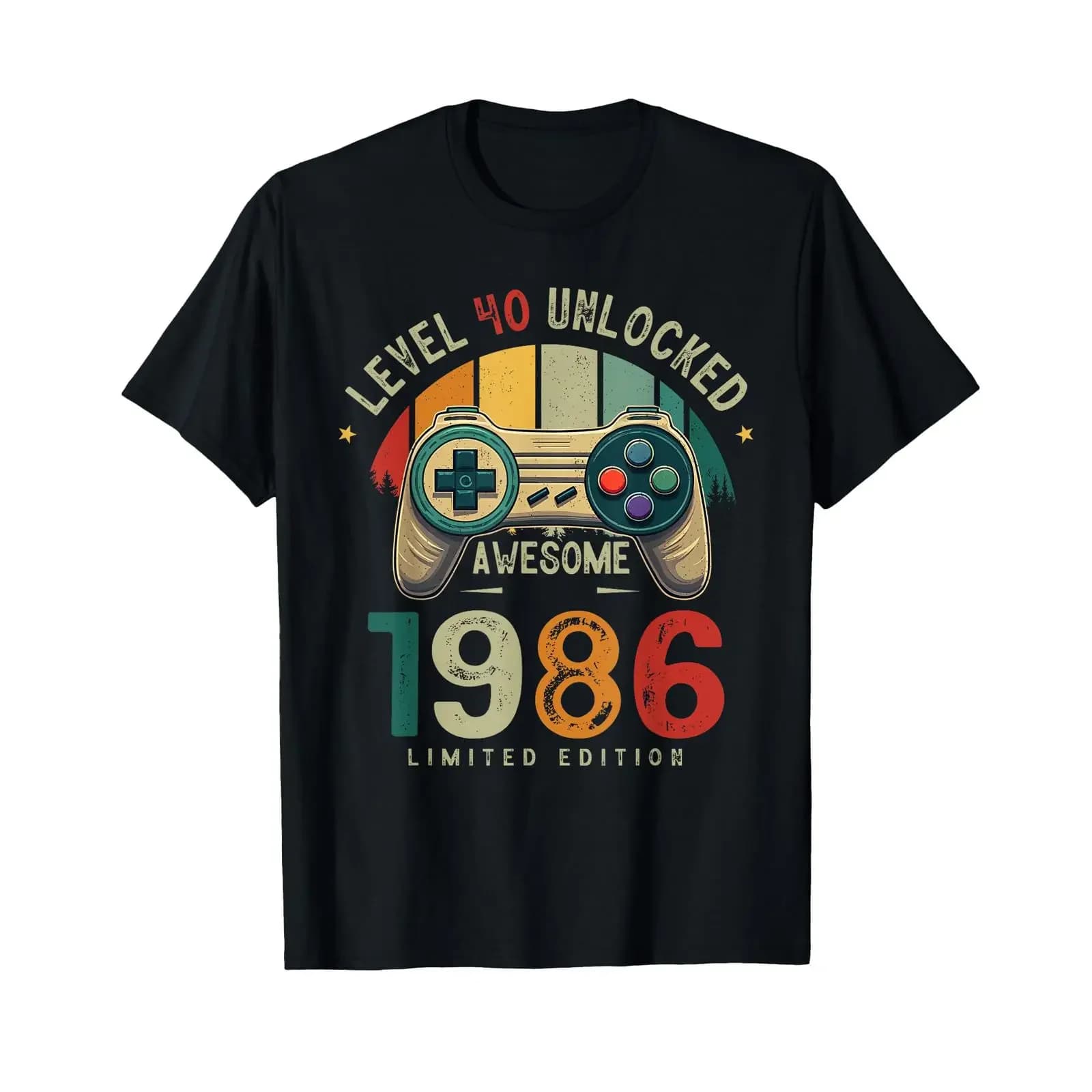 Level 40 Unlocked Awesome Since 1986 40th Birthday Gaming T Shirt vintage Washed Stylish fashion Versatile designer clothes