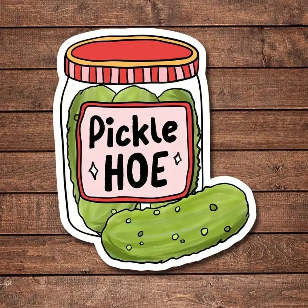 5 adesivi in vinile divertenti per amanti dei pickle, resistenti ai raggi UV, per bottiglie d'acqua, laptop, telefono, decorazioni per il ritorno a scuola e per l'ufficio