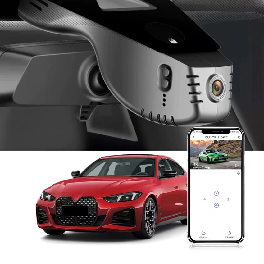 Dash Cam 4K per BMW Serie 4 M4 M440i G22 G23 G26 G82 G83 2020-2024, DVR per auto per serie 8 G14-G16 e M8 F91-F93 2019-2025