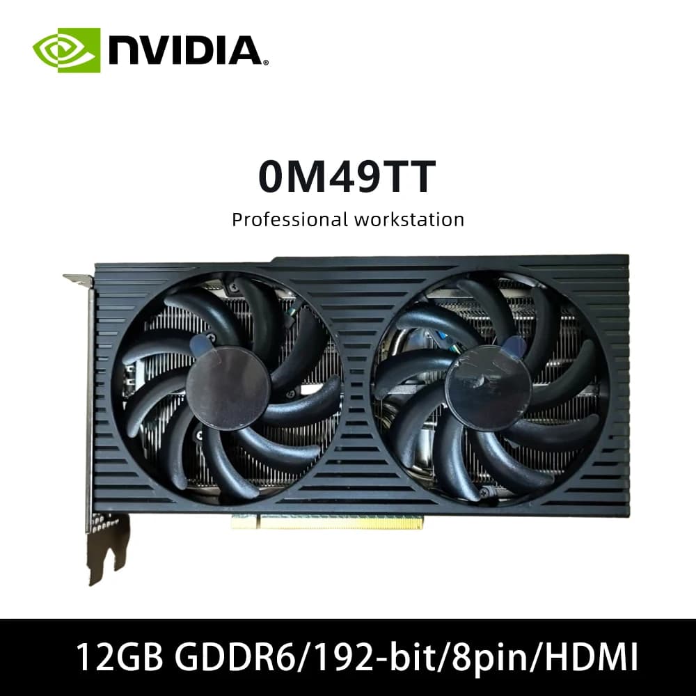 Scheda Grafica NVIDIA RTX 3060 Ti GPU 0M49TT 8GB GDDR6 256-bit per PCI-E 3.0 8-Pin HDMI DP Dual-Fan per PC Desktop