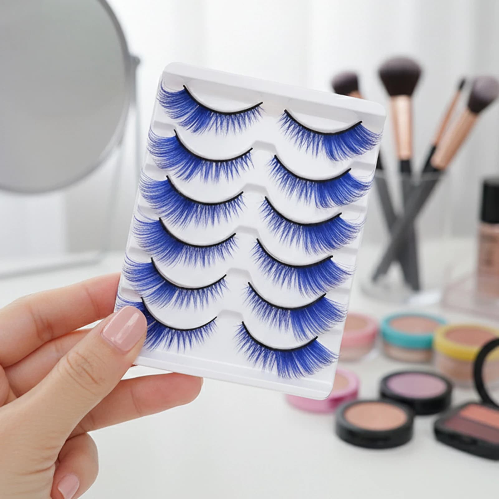 Synthetic Fiber Colorful Eyelashes for Sensible Skins, Light Design and Comfortable