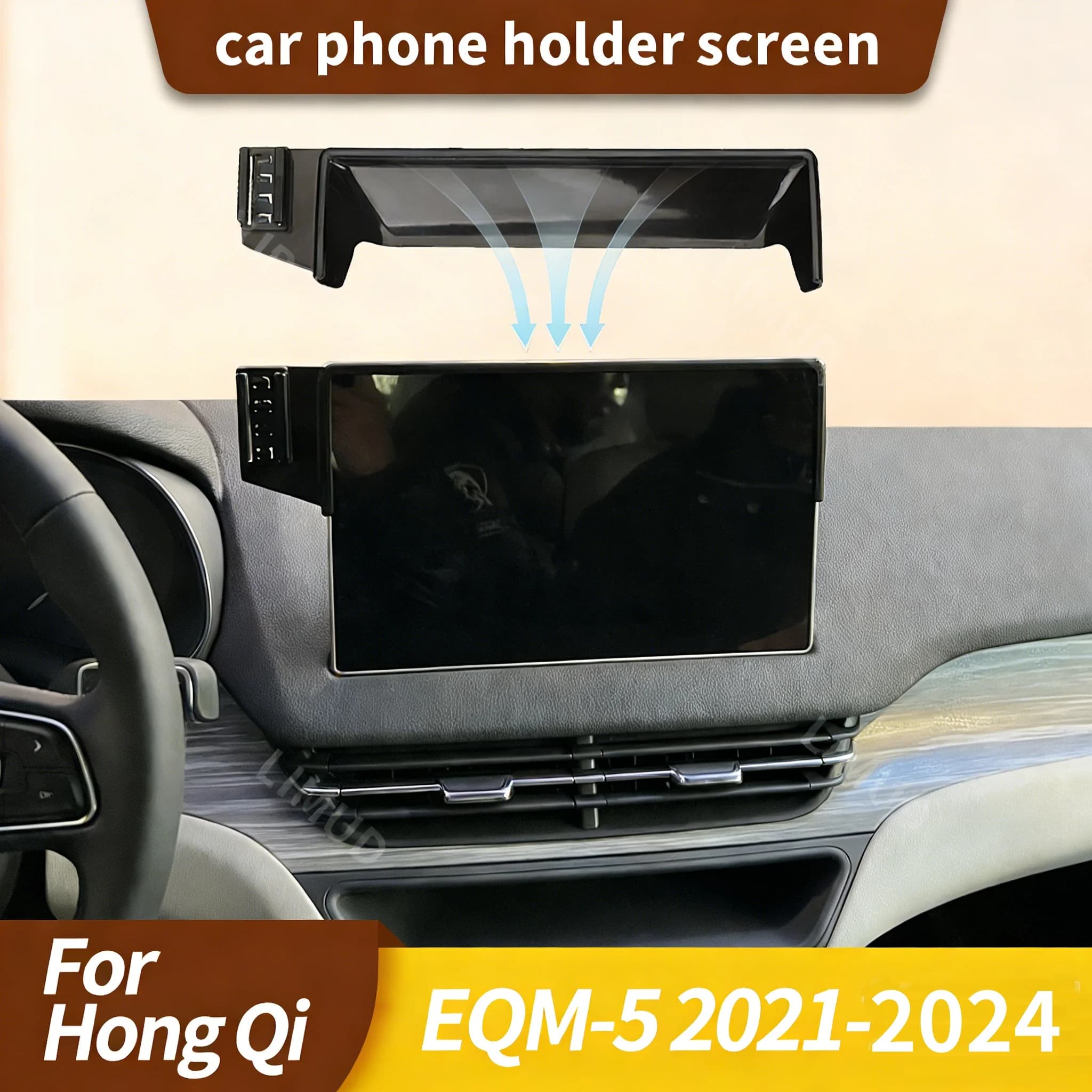Universal support for car navigator with 10.1 inch screen, suitable for HongQi EQM-5 2021-2024