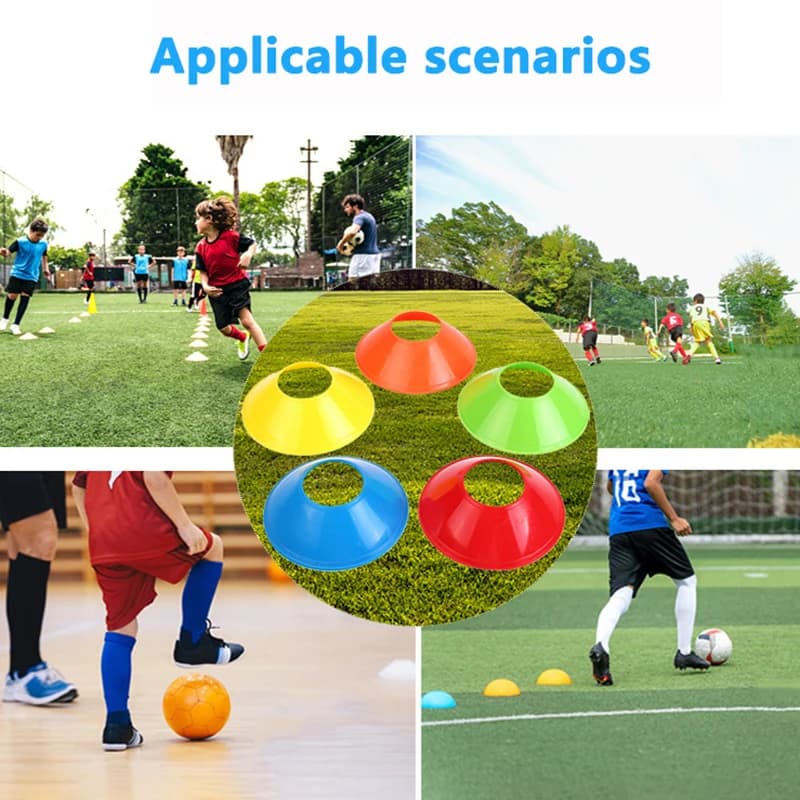 Set of 10-piece cones Small logo round signpost for obstacles for football training for children obstacles that prevents sports training accessories