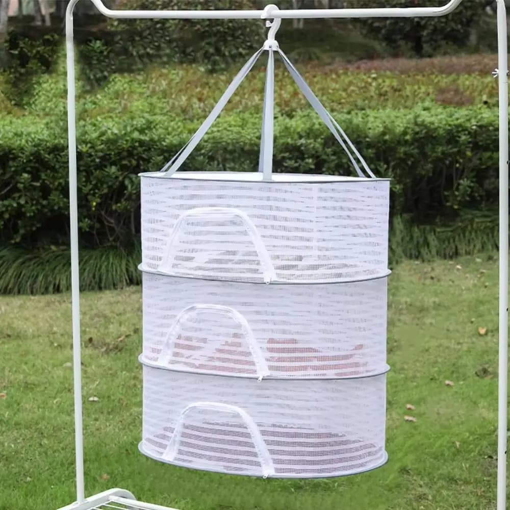 Stendibiancheria Pieghevole a 1/2/3 Livelli, Rete Portatile per Asciugare Vestiti, Stendino Durevole ad Asciugatura Rapida per Balcone