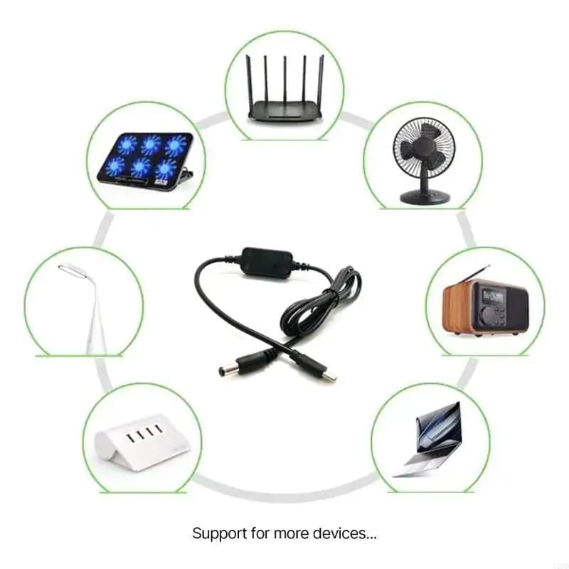Cavo adattatore alimentazione J1HD tipo C a cavo ricarica rapida con 10 adattatori 5 V-20 V